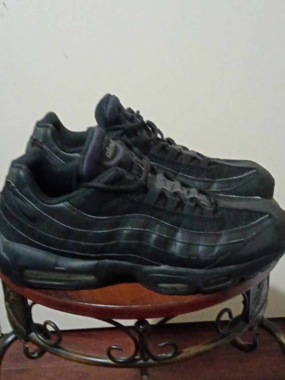 Size 13 - Nike Air Max 95 Essential Triple Black Shoes Sneakers CI3705-001